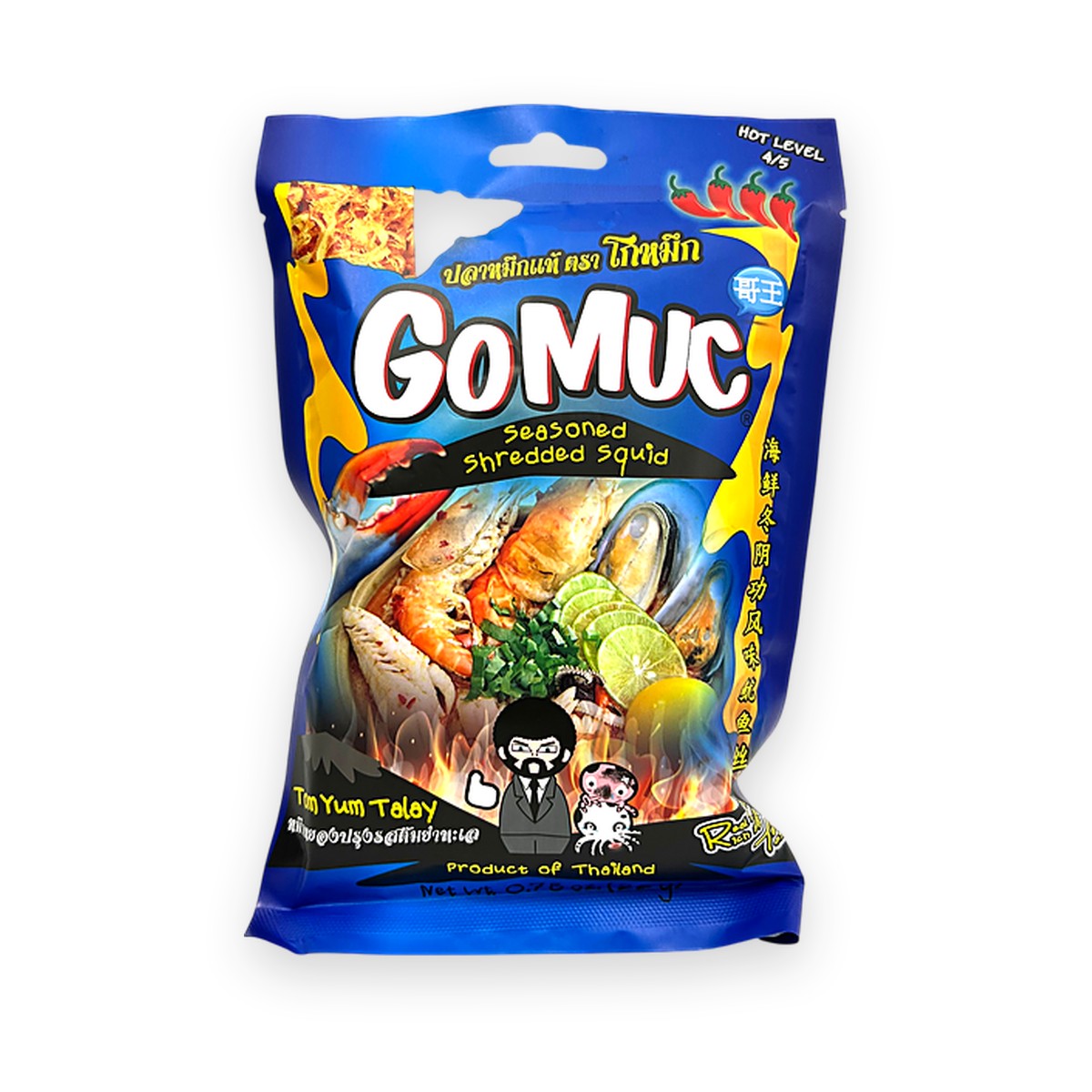 GoMuc - Seasoned Shredded Squid Tom Yum Flavor 22g