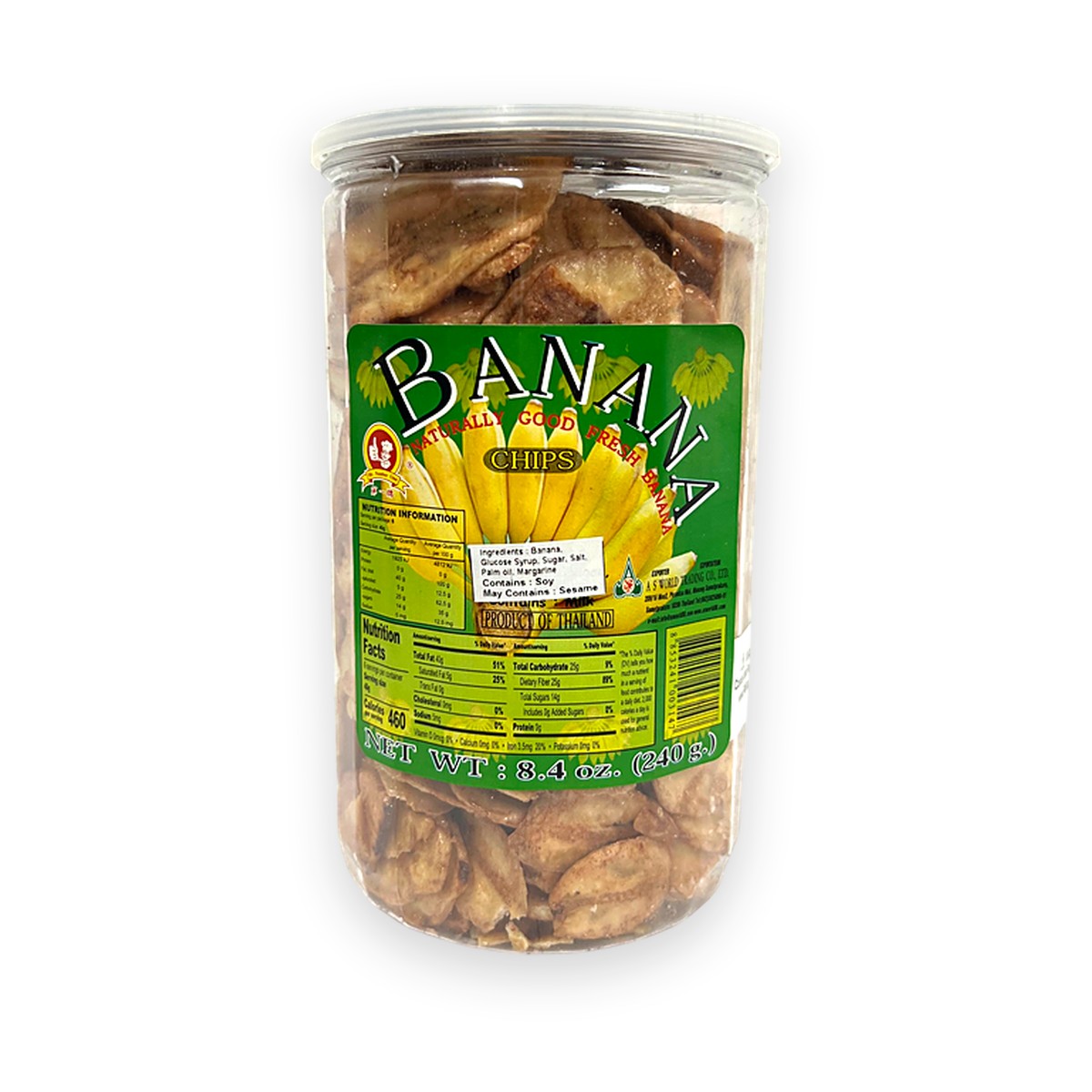 Mr.No.1 - Banana Chips "Round" 240g