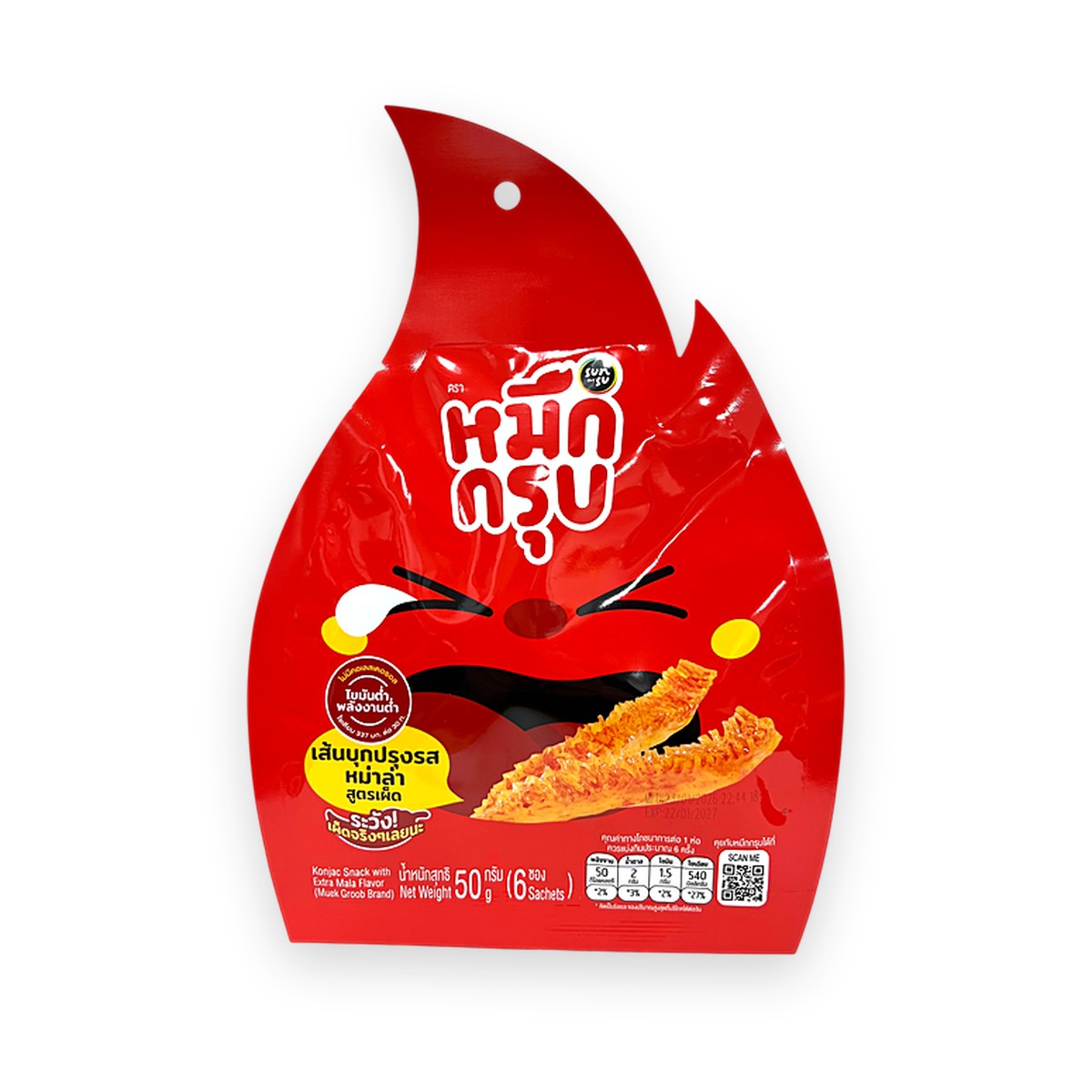 Muek Groob Brand - Konjac Snack with Extra Mala Flavor 50g