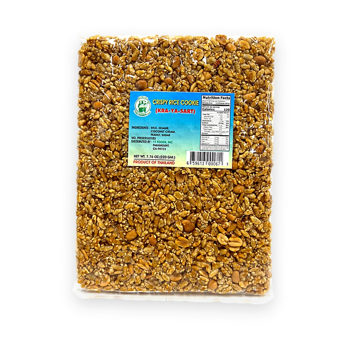 Thai Farmer - Crispy Rice Cookie (Kra-Ya-Sart) 220g